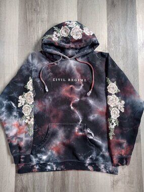 Civil Regime Limited Edition Tie Dye Flower Patch Hoodie